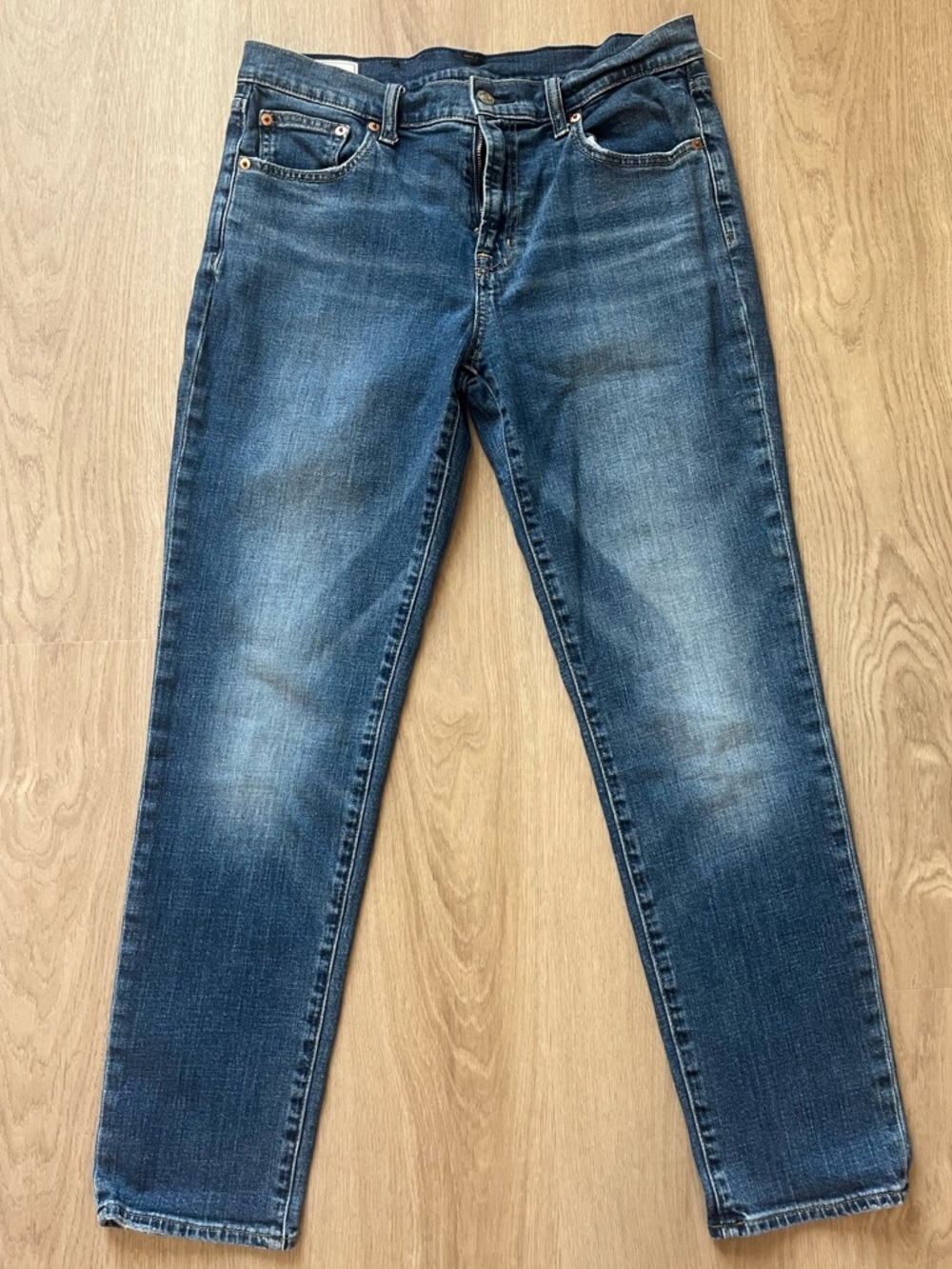 GAP Girlfriend Mid Rise Jeans Cotton Classic Casual Womens Denim Size 8L